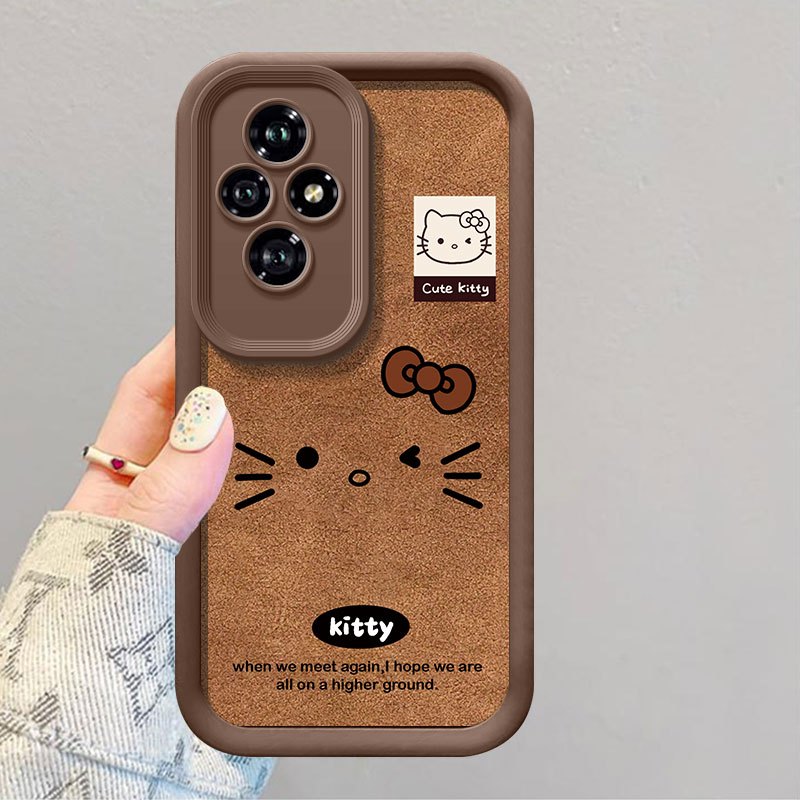 ซิลิโคนปกอ่อนการ์ตูนหนังเคสโทรศัพท์สายคล้องมือโทรศัพท์ป้องกันการหล่นฝาครอบป้องกันเหมาะสําหรับ Huawei Honor 200 Pro/ELP-AN00