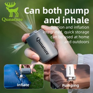 【TH Delivery】Qunature Camping ปั๊มลม เครื่องสูบลมไฟฟ้า น้ำหนักเบา พกพาสะดวก สูเร็ว เหมาะสำหรับที่นอนลม ห่วงยาง กลางแจ้ง