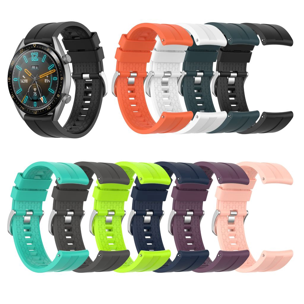 สายรัดซิลิโคนสําหรับนาฬิกา 22 มม. GT 5/GT5 Pro/GT4 Ultimate และรุ่นอื่น ๆ รองรับขนาด 46 มม. สําหรับผู้ชายและผู้หญิง