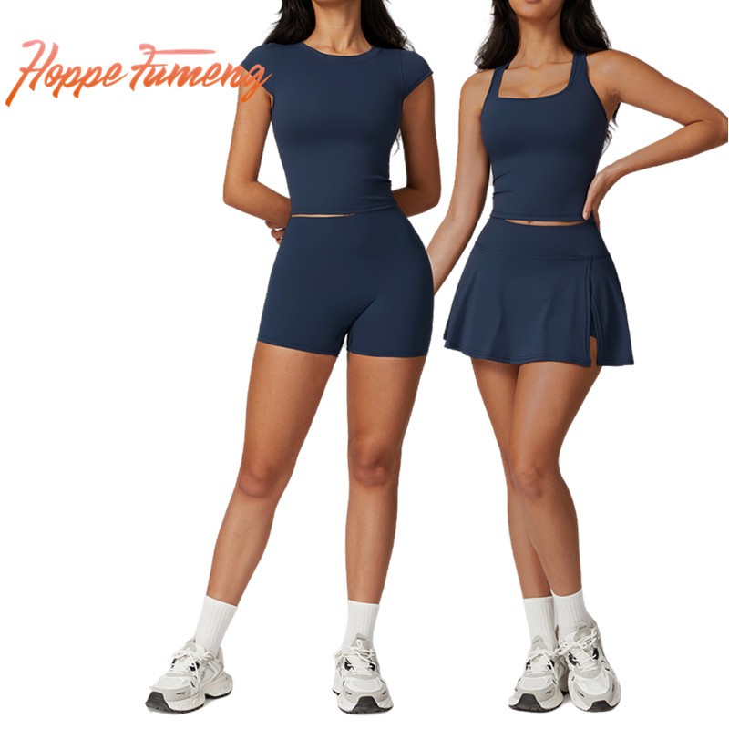 [Hoppe Fumeng]ชุดกีฬาผู้หญิงชุดวิ่งชุดลําลอง