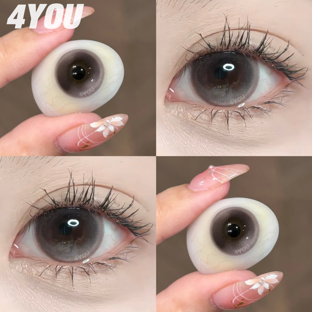 ปลาค็อด เกรด(0 ~-8.00) เลนส์สีชมพูคอนแทคเลนส์ธรรมชาติตาโตน่ารักรายปีใช้ 14.5 มม. 2 ชิ้น