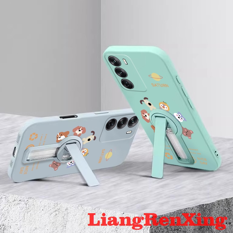 FOR เคส Case สำหรับ OPPO Reno 12 Pro 5g Reno 12 5g โทรศัพท์ปลอก softcase ซิลิโคนเหลวป้องกันกันกระแทกปกการออกแบบใหม่ความงามกับผู้ถือการประชุมสัตว์ ytdwxz01