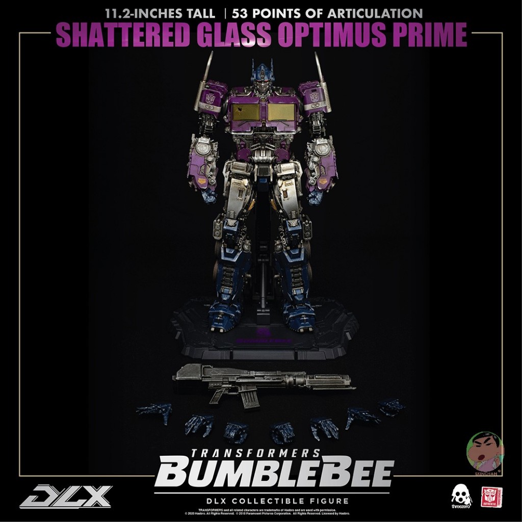 Threezero TRANSFORMERS: BUMBLEBEE DLX กระจกแตก Optimus Prime DLX SCALE COLLECTIBLE Figure SERIES Act