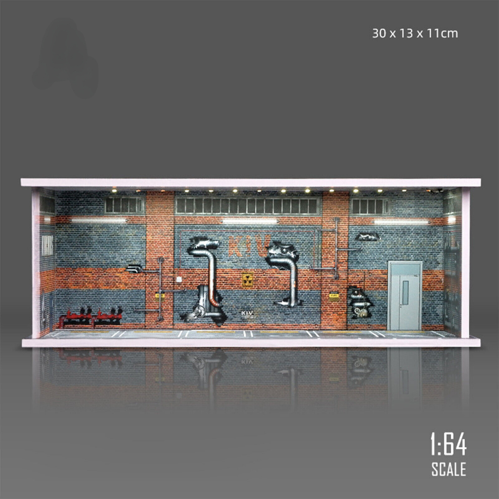 Diorama 1/64 รถโรงรถรุ่น City Parking Lot รุ่น LED Lighting Maintenance Workshop พื้นหลังฉากจอแสดงผลรุ่น - รูปที่ 4