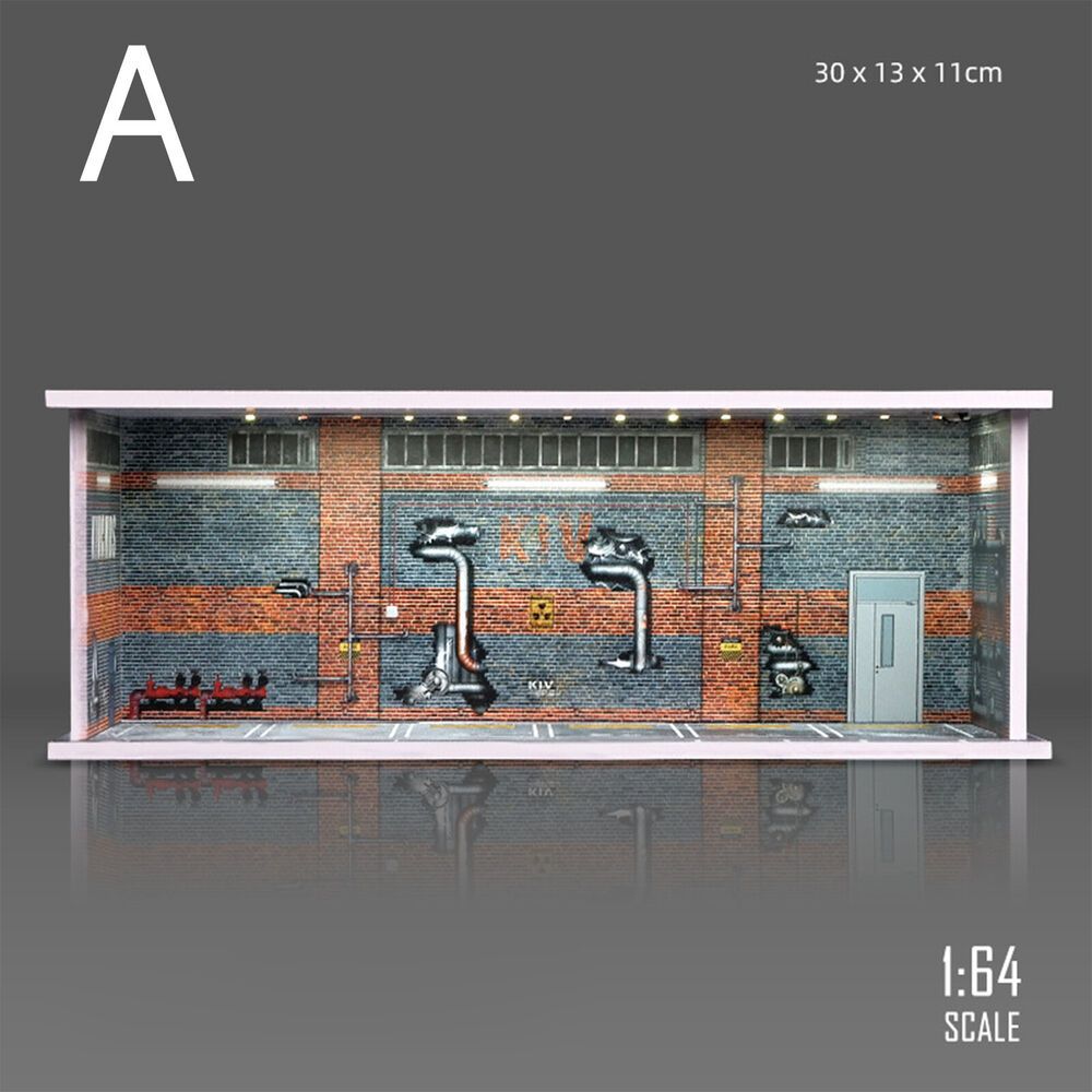 Diorama 1/64 รถโรงรถรุ่น City Parking Lot รุ่น LED Lighting Maintenance Workshop พื้นหลังฉากจอแสดงผลรุ่น - รูปที่ 7