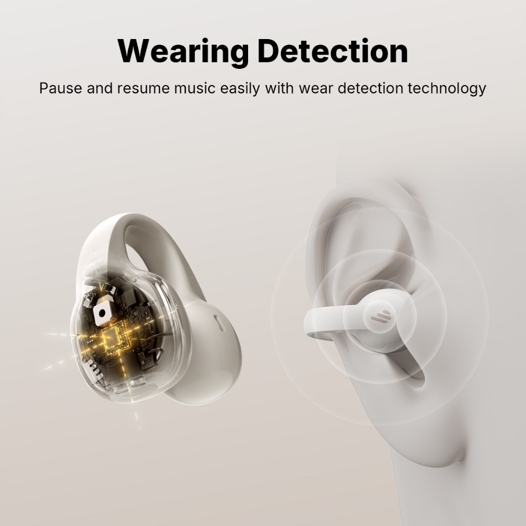 Edifier R1 หูฟังไร้สายบลูทูธแบบเปิดหู ไดรเวอร์ Dynamic เทคโนโลยีเสียงทิศทาง ใช้งานได้ 28 ชั่วโมง ระบบตัดเสียง AI บลูทูธ V5.4 รองรับการเชื่อมต่อหลายอุปกรณ์