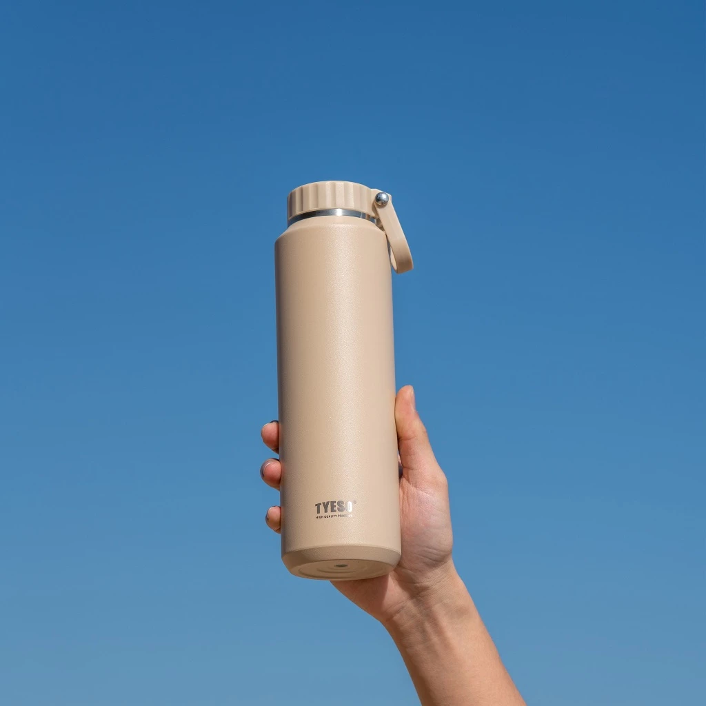 TYESO กระบอกน้ำเก็บอุณหภูมิ สแตนเลส Thermos Flask ขวดน้ำสแตนเลส เก็บร้อนเก็บเย็น พร้อมหูหิ้ว 500ml / 710ml TS-8755C 8756C thumbnail 3