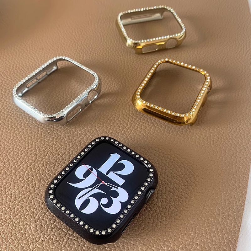 เคสเพชร PC กันกระแทก สำหรับ Apple Watch Series 11 10 Ultra 2 9 8 7 6 5 SE 4 3 ฝาครอบแข็ง iWatch 49 46 45 44 42 41 40 38mm