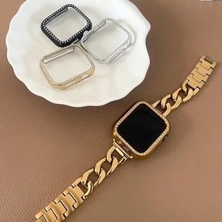 เคสเพชร PC กันกระแทก สำหรับ Apple Watch Series 11 10 Ultra 2 9 8 7 6 5 SE 4 3 ฝาครอบแข็ง iWatch 49 46 45 44 42 41 40 38mm