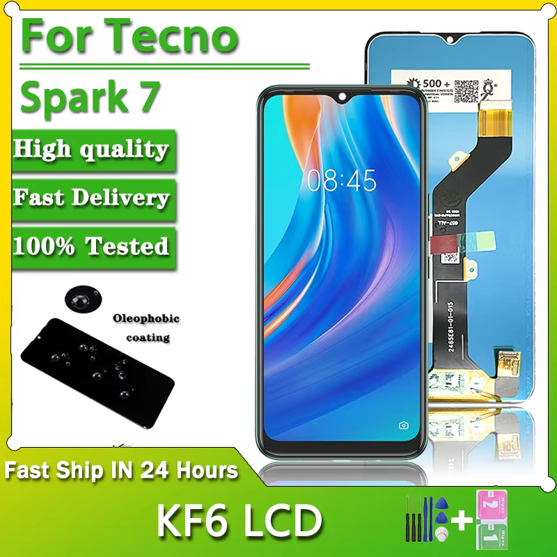 6.5 "OEMสําหรับTecno Spark 7 LCD KF6 KF6hจอแสดงผลTouch Screen DigitizerแผงสําหรับTecno Spark7 KF6i K