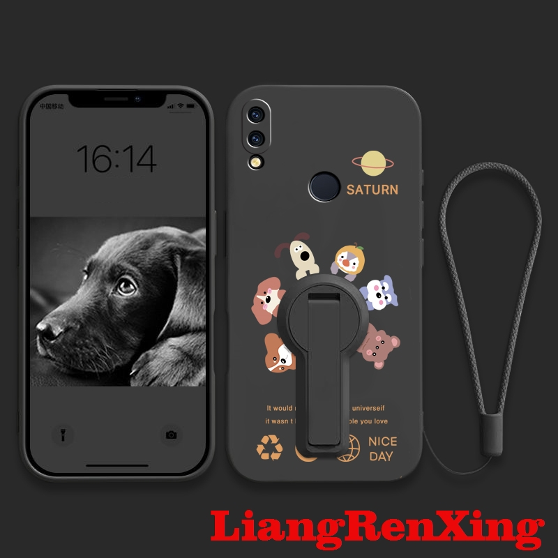 FOR เคส Case สำหรับ Huawei Y6 Pro 2019 Huawei y6s โทรศัพท์ปลอก softcase ซิลิโคนเหลวป้องกันกันกระแทกปกการออกแบบใหม่ความงามกับผู้ถือสัตว์การประชุม ytdwxz01