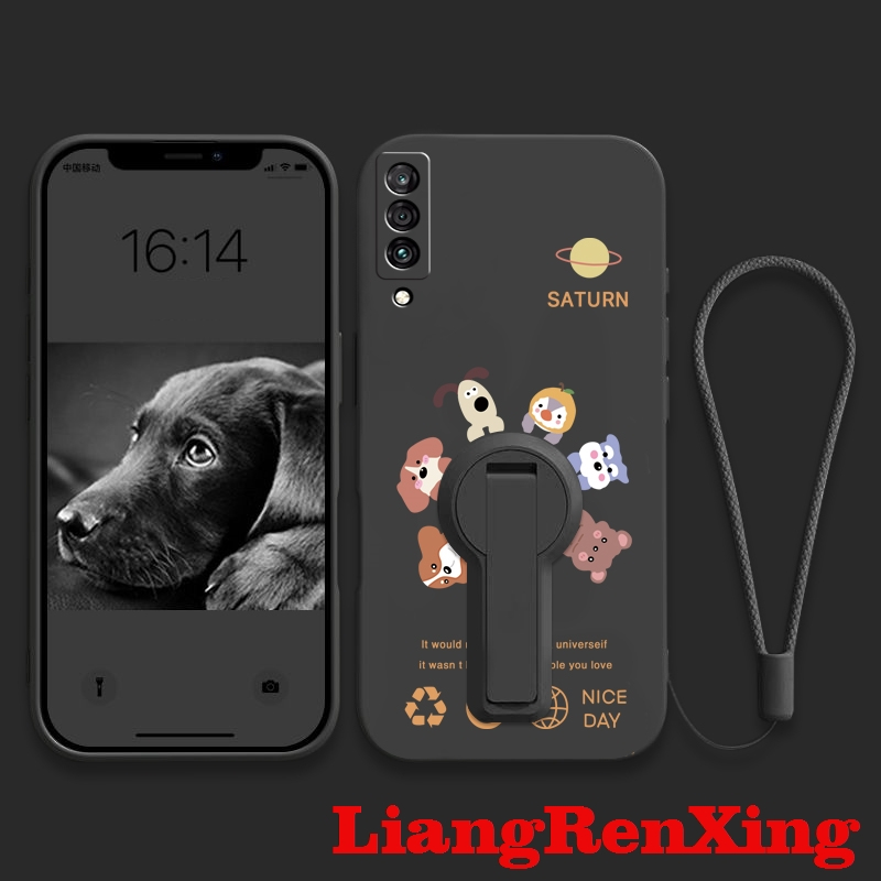 FOR เคส Case สำหรับ Samsung A7 2018 A50 A70 Samsung A50S A30s โทรศัพท์ปลอก softcase ซิลิโคนเหลวป้องกันกันกระแทกปกการออกแบบใหม่ความงามกับผู้ถือการประชุมสัตว์