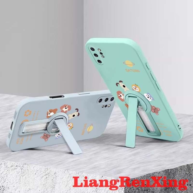 FOR เคส Case สำหรับ Samsung Note 10 Plus Samsung Note 10 Pro Note 10 Lite โทรศัพท์ปลอก softcase ซิลิโคนเหลวกันกระแทกปกการออกแบบใหม่ความงามกับผู้ถือการประชุมสัตว์ ytdwxz01