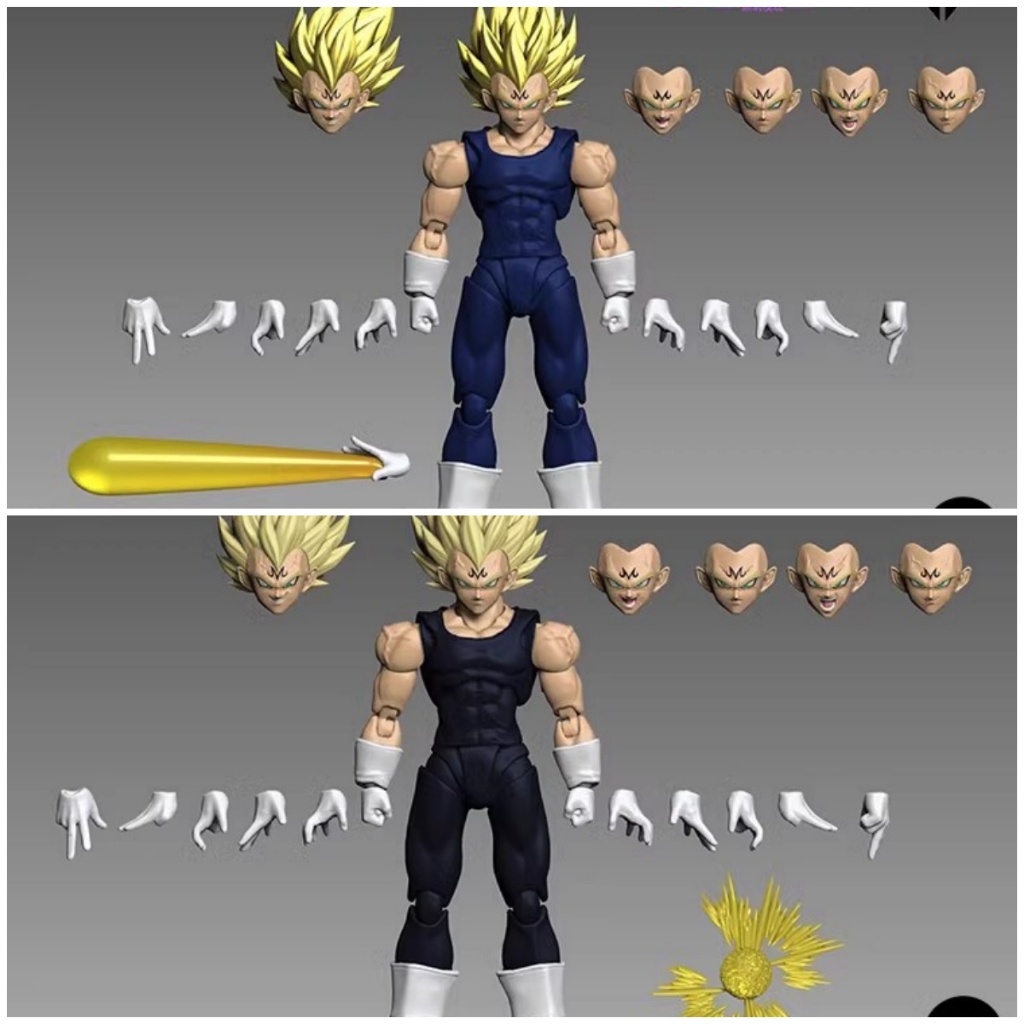 Black Hole & TK Joint Production SHF Demon Vegeta Proud Blue Prince Proud Black Prince