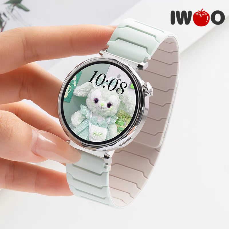 18 มม.强磁 Mido胶表带สําหรับ Garmin Venu 3S/2S/นาฬิกา Huawei GT7/GT6/GT5/GT4 41 มม.