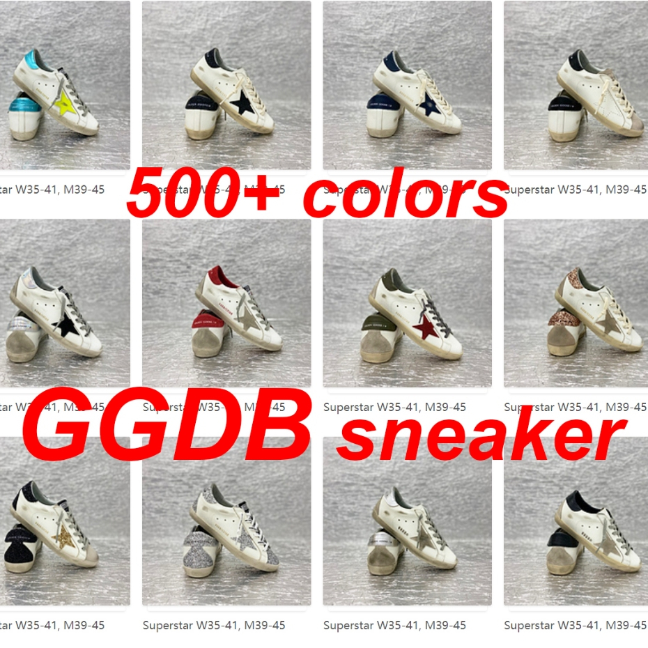 TOP คุณภาพ500 สีข่าว Golden Goose GGDB รองเท้าสกปรกขนาดเล็กสําหรับผู้ชายและผู้หญิงรองเท้าผ้าใบ EU35-