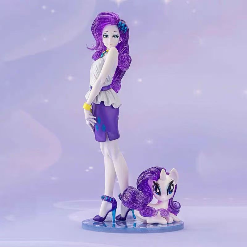 22 ซม.My Little Pony - Rarity Rainbow Dash Sunset Shimmer Princess Luna Applejack Pinkie Pie 1/7 Twilight Flutter Sparkleshy อะนิเมะคุณภาพสูง Action Figure Collection