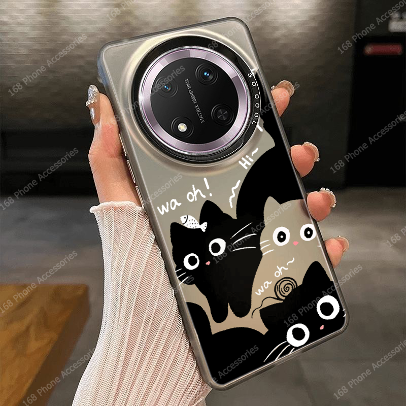 เคส Honor X9C X9B X9A 5G เคส Honor X9C Smart 200 5G เคส Honor 200 Pro X9C X8B X7C Smart น่ารักแมวสีด