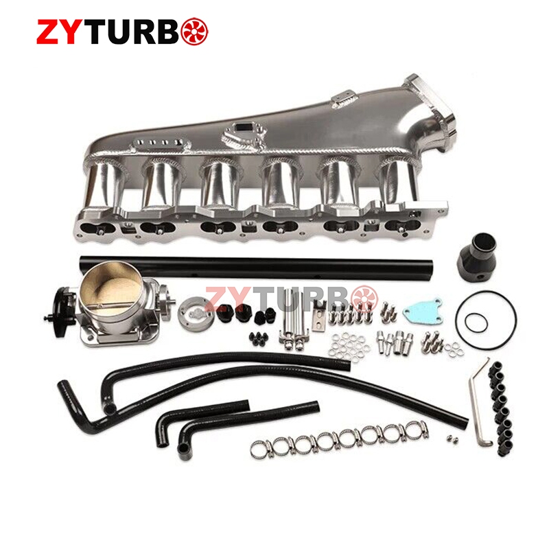 Billet ไอดี manifold plenum RB25 เครื่องยนต์ RB25DET neo เครื่องยนต์ 90 มม.ปีกผีเสื้อชุดรางเชื้อเพลิ