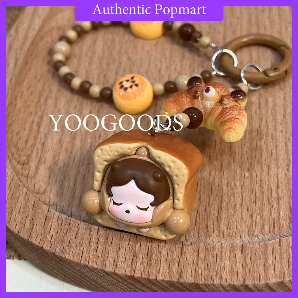 Popmart Creative โทรศัพท์มือถือ Charm ฤดูใบไม้ร่วงฤดูหนาวสไตล์ใหม่ popbean โทรศัพท์มือถือของแท้ Bread Series Key แหวนกระเป๋าแฟชั่นน่ารักอุปกรณ์เสริม