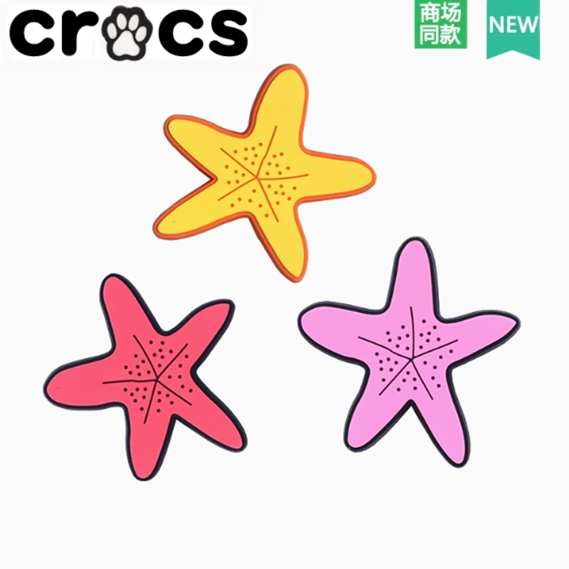 Crocs Carlo Chi Hole รองเท้ารองเท้า Huazhibixing อุปกรณ์เสริมอุปกรณ์ตกแต่ง DIY การ์ตูนเนื้อปลาดาวชุดสามชิ้น