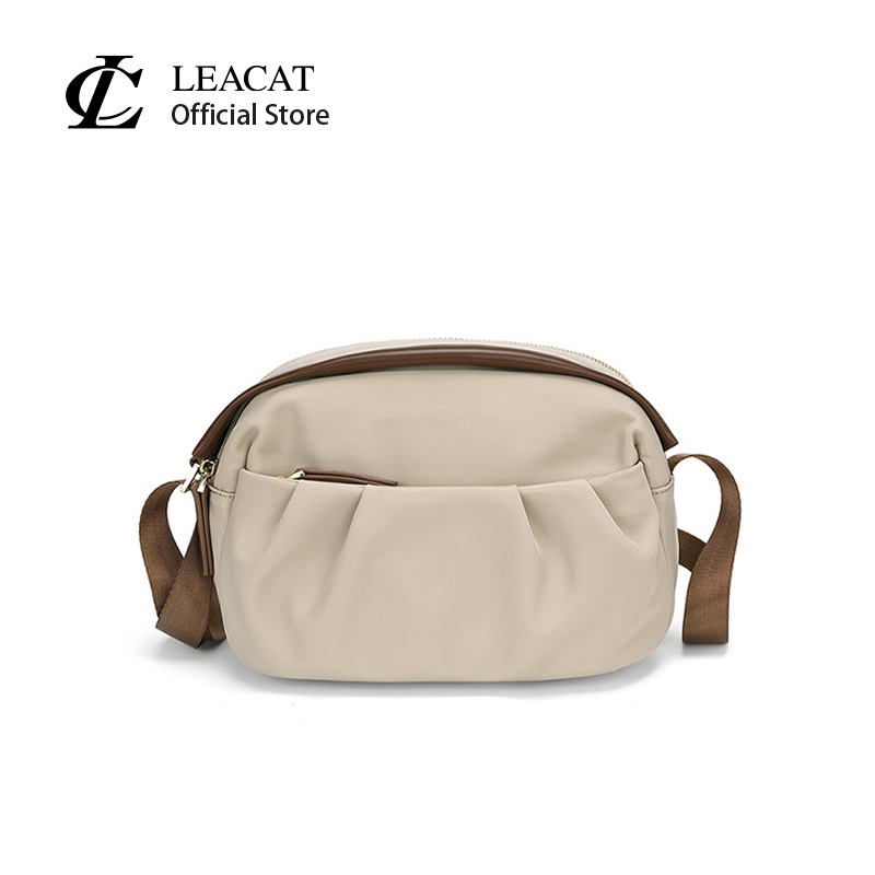 Leacat แบน ผ้าใบกระเป๋าสะพายข้างแฟชั่นสําหรับผู้หญิงหนึ่งไหล่กระเป๋าใบเล็กลําลองกระเป๋าโทรศัพท์อเนกประสงค์