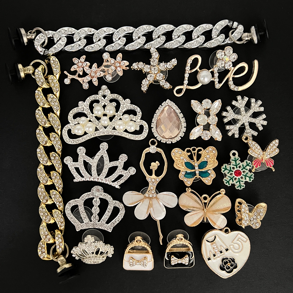 22pcs Bling เครื่องประดับรองเท้าตกแต่ง Charms ผู้หญิงเพชรรองเท้า Charms สําหรับ Clog รองเท้าแตะเครื่องประดับรองเท้าอุปกรณ์เสริม