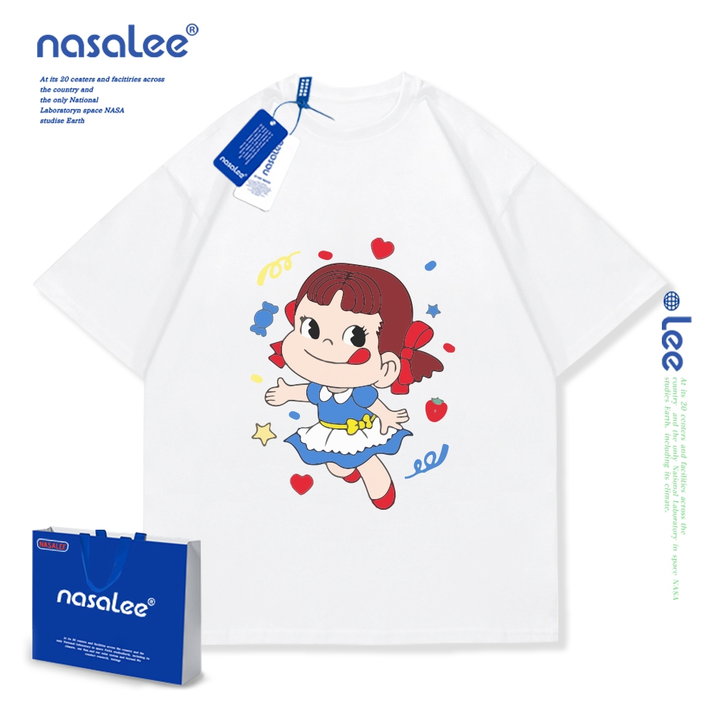 NASAเสื้อยืดเด็กไสตล์เกาหลี ผ้านุ่มใส่สบาย เสื้อยืดเด็กพิมพ์ลายการ์ตูนน่ารัก