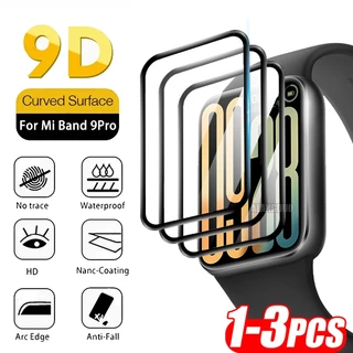 3D ฟิล์มป้องกันสําหรับ Xiaomi Mi Band 10 9 8 7 Pro Full Curved Edge Screen Protector สําหรับ Xiaomi Smart Band 9Pro 10Pro ไม่ใช่กระจกนิรภัย