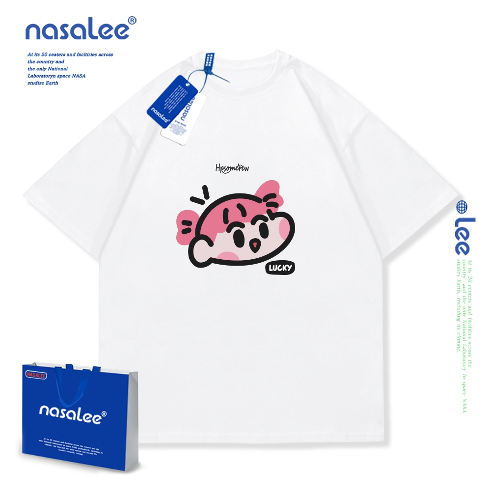 NASAเสื้อยืดเด็กไสตล์เกาหลี ผ้านุ่มใส่สบาย เสื้อยืดเด็กพิมพ์ลายการ์ตูนน่ารัก
