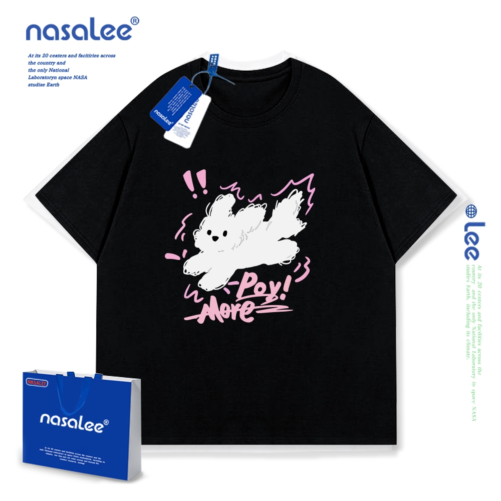 พร้อมส่ง NASAเสื้อยืดเด็กไสตล์เกาหลี ผ้านุ่มใส่สบาย เสื้อยืดพิมพ์ลายการ์ตูนสุนัขน่ารัก