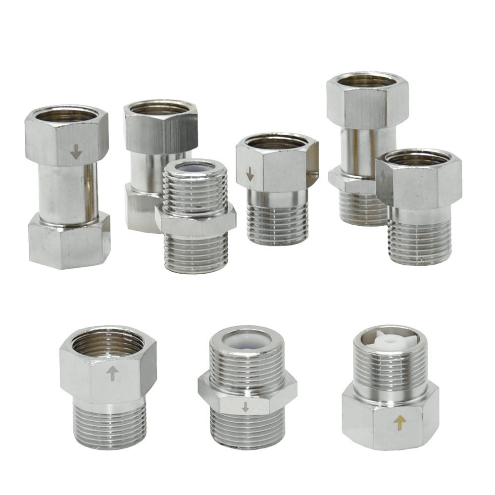 XSA11/2 "3/4 นิ้ววาล์วตรวจสอบเชื่อมต่อทองเหลืองทองแดงห้องน้ําเครื่องทําน้ําอุ่นห้องน้ําเชื่อมต่อ Coupler อะแดปเตอร์ข้อต่อทางเดียว