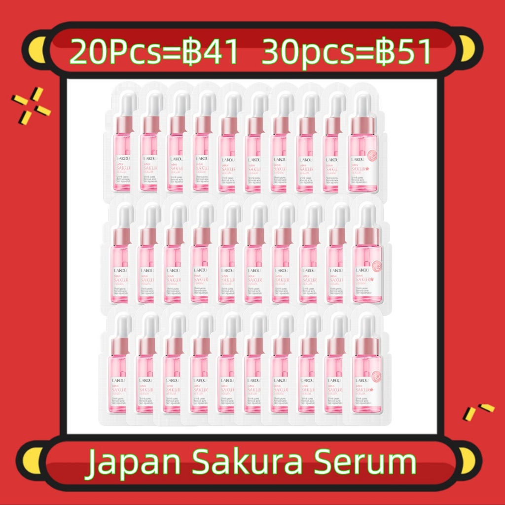 Laikou Sakura เซรั่มไวท์เทนนิ่งบํารุงผิวหน้า ลดริ้วรอย 1 มล. [LK-SAKU-SER-1ML]