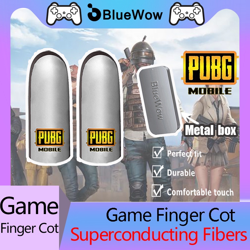 Bluewow PUBG ถุงมือสําหรับเล่นเกม ถุงมือปลายนิ้ว กันเหงื่อ และกันลื่น เหมาะสําหรับเกมมือถือทั้งหมด PUBG, MLBB, CODM