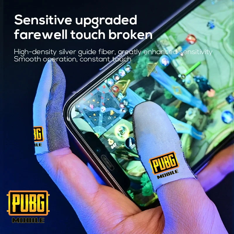 Bluewow PUBG ถุงมือสําหรับเล่นเกม ถุงมือปลายนิ้ว กันเหงื่อ และกันลื่น เหมาะสําหรับเกมมือถือทั้งหมด PUBG, MLBB, CODM