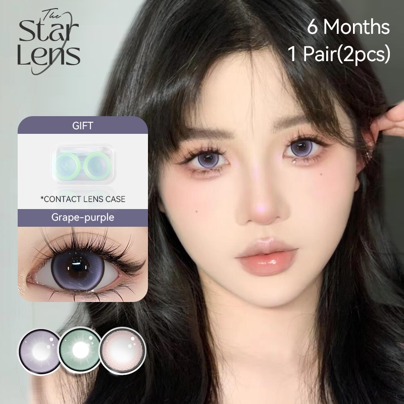 Starlens 14.5mm Grade(0-8.0) คอนแทคเลนส์ 6 เดือน คอนแทคเลนส์ตาโต 2 ชิ้น