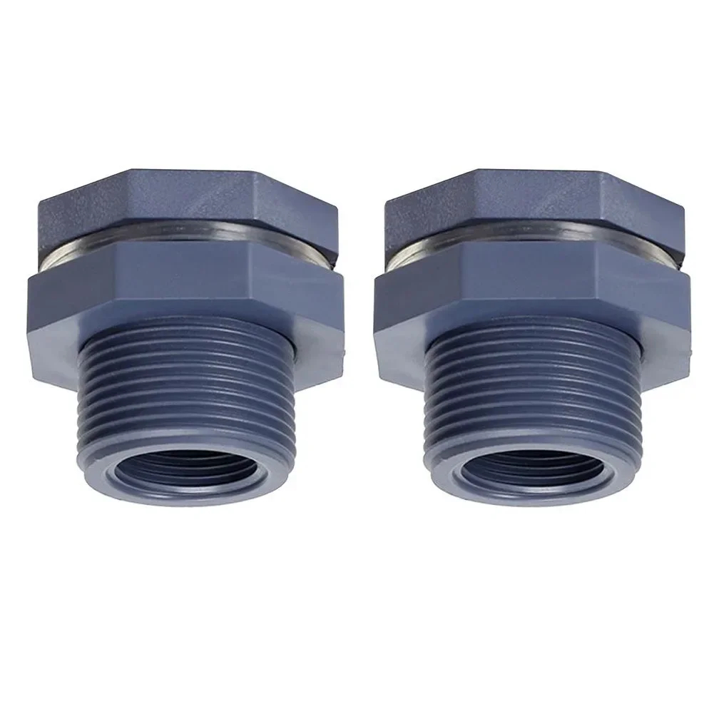 SYH3/4 นิ้ว PVC Bulkhead Water Tank Connector Barbed ท่อสําหรับ Thru-Buk ท่อสําหรับ Rain Barrels Aquariums บ่อน้ํา