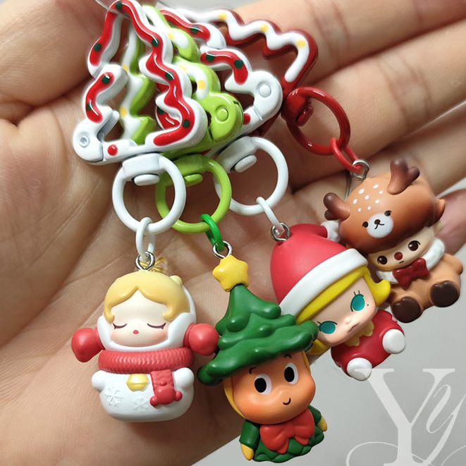 Popmart Mobile Phone Charm Key Ring พวงกุญแจของขวัญ Popmart Bean