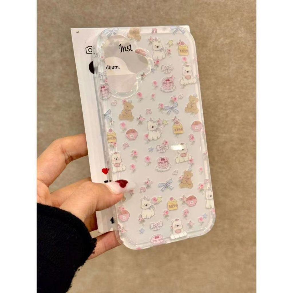 เคสโทรศัพท์ เหมาะสําหรับ iPhone Full Girl Heart เคสโทรศัพท์ iPhone16/15 สัตว์น่ารัก 14/13Pro กันกระแทก xsmax นุ่ม ins สไตล์ป้องกันกรณี SLG9