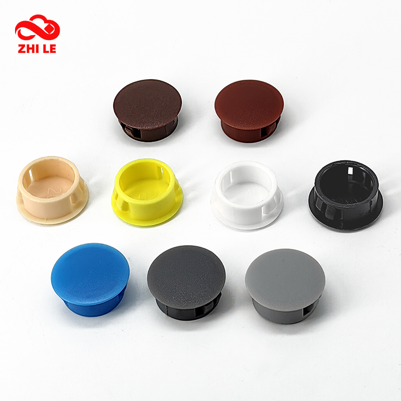 5 มม.-60 มม.สีฟ้าสีเทา PVC ท่อปลั๊กสกรูฝาครอบไนลอนยาง Grommet ตบบนฝาครอบรู