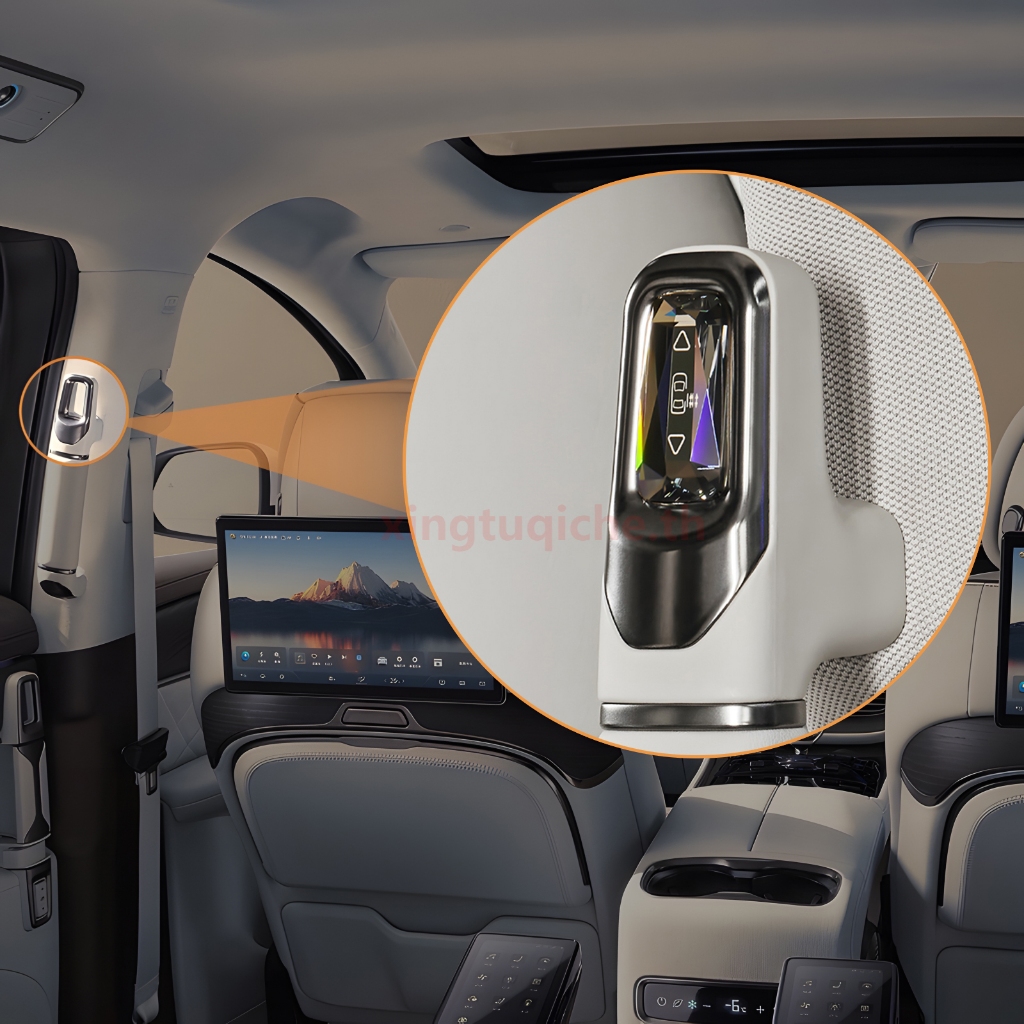 เหมาะสำหรับ Byd Denza D9 อุปกรณ์เสริมรถเซ็นทรัลประตูปุ่มสวิทช์จับดัดแปลงทางกายภาพปุ่มควบคุมไร้สาย - รูปที่ 3