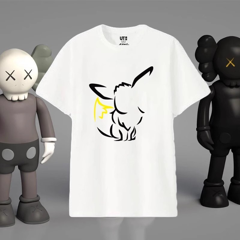 Uniqlo Marvel เสื้อยืดผู้ชายและผู้หญิง Pocket Monsters Pet Elves