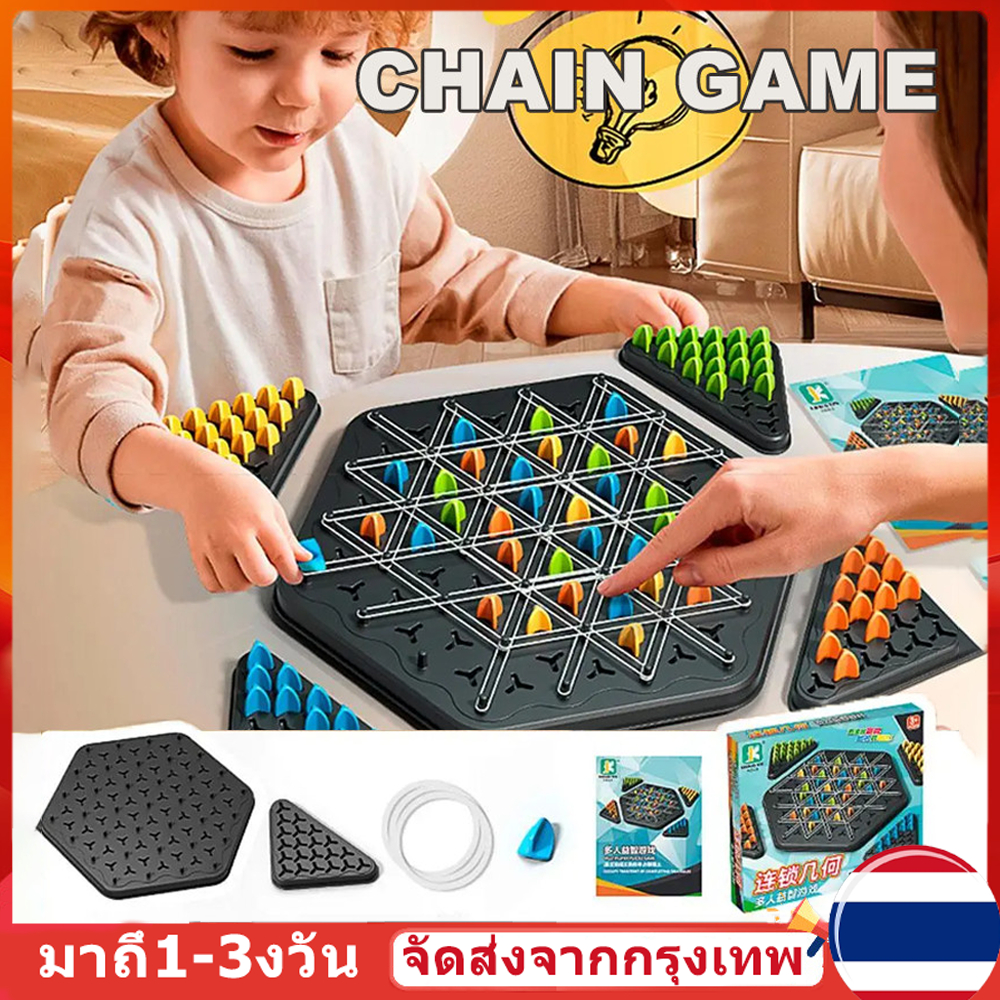 (สต็อกไทย) เกมเดสก์ท็อปหมากรุกสามเหลี่ยม