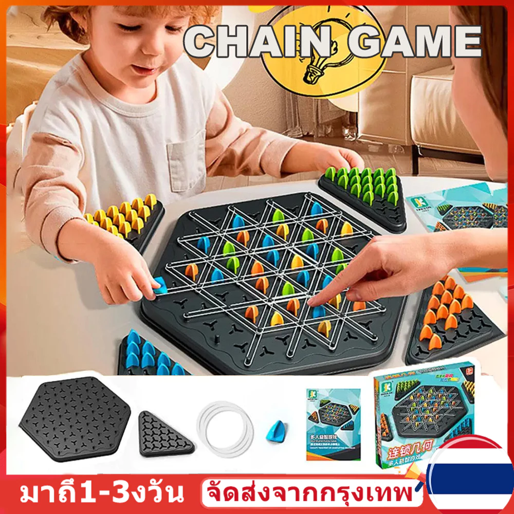 (สต็อกไทย) เกมเดสก์ท็อปหมากรุกสามเหลี่ยม