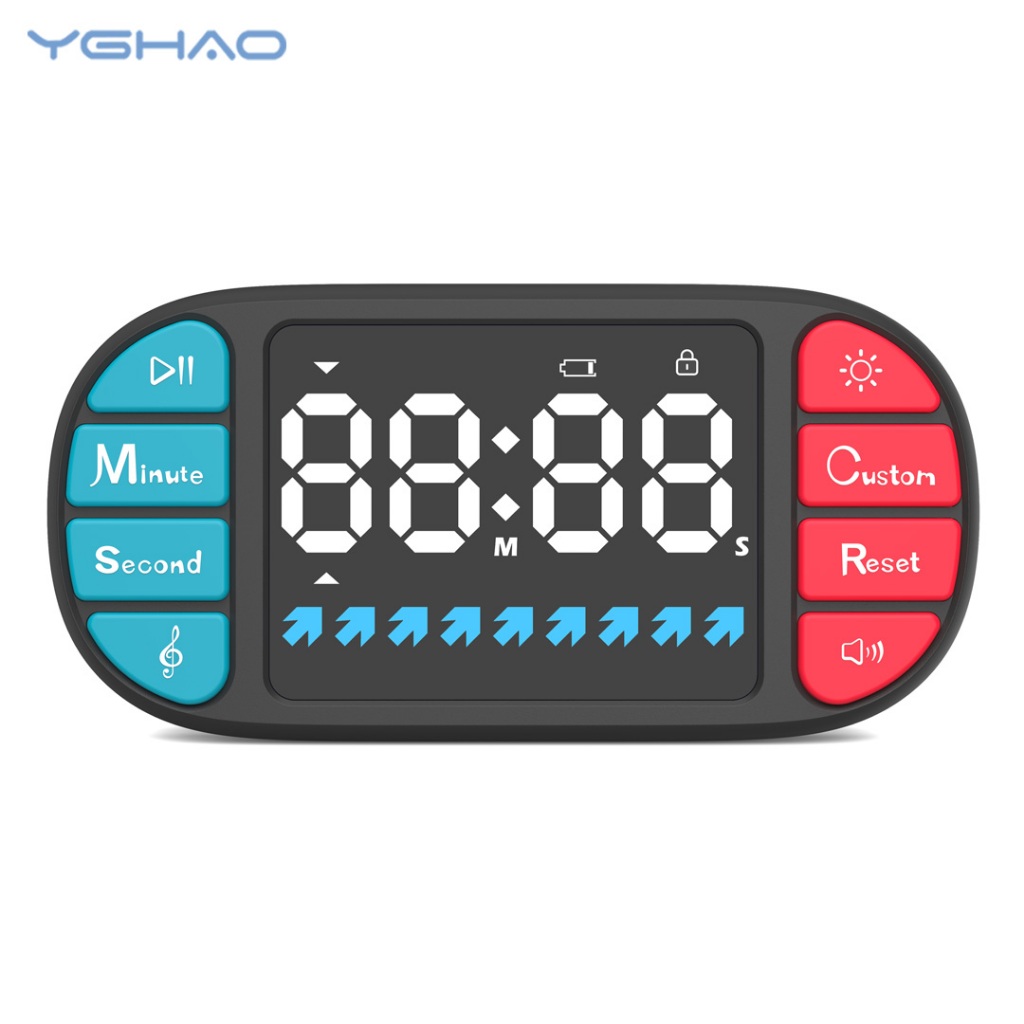 Ygh 3 in 1 Time Manager Visual Timer สําหรับเด็ก LED หน้าจอขนาดใหญ่ 4 ชุด Ringtones Progress Bar Rem