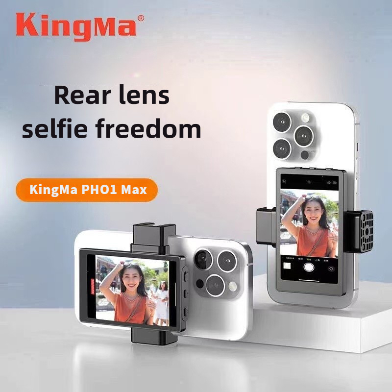 Kingma VL-PH01 Max Vlog Screen Monitor โดยใช้กล้องหลังโทรศัพท์สําหรับ Selfie Vlog