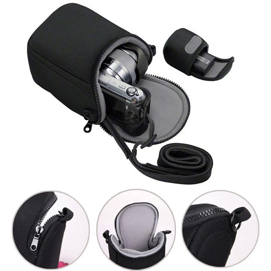 G7x2 G7X3 G7 X Mark II III SX740 Neoprene กล้องกระเป๋าสําหรับ Canon EOS R50 M200 M100 M10 M6 M3 M2 M V10 G16 G15 G12 G11 G10 อุปกรณ์เสริมกล้อง