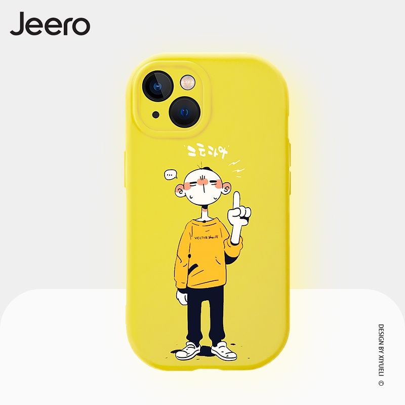 Jeero เคสไอโฟน เคสซิลิโคนนุ่มกันกระแทกการ์ตูนตลก เคสโทรศัพท์ for iPhone 16 15 14 13 12 11 Pro Max SE 2020 X XR XS 8 7 Plus พลัส N637