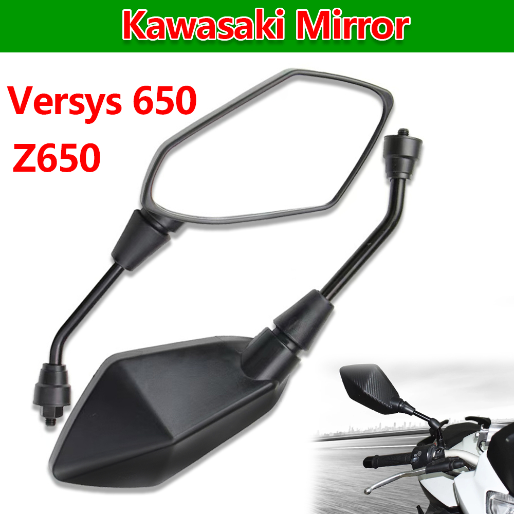 สําหรับ Kawasaki Versys 650 Z650 กระจกมองข้าง Z900 Z1000 Versys 1000 Z400 กระจกอุปกรณ์เสริมคาวาซากิ