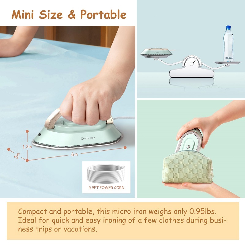 รุ่นใหม่2.0เตารีดเดินทางแบบพกพา100-240โวลต์อัตโนมัติแรงดันไฟไอน้ําฟรีเดินทางเตารีดแห้ง - รูปที่ 3